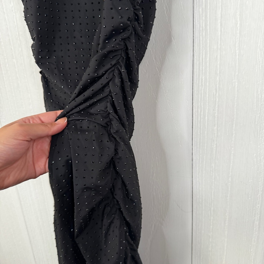 Zara Black Embellished | Bedazzled Mini Dress - Picture 7 of 10